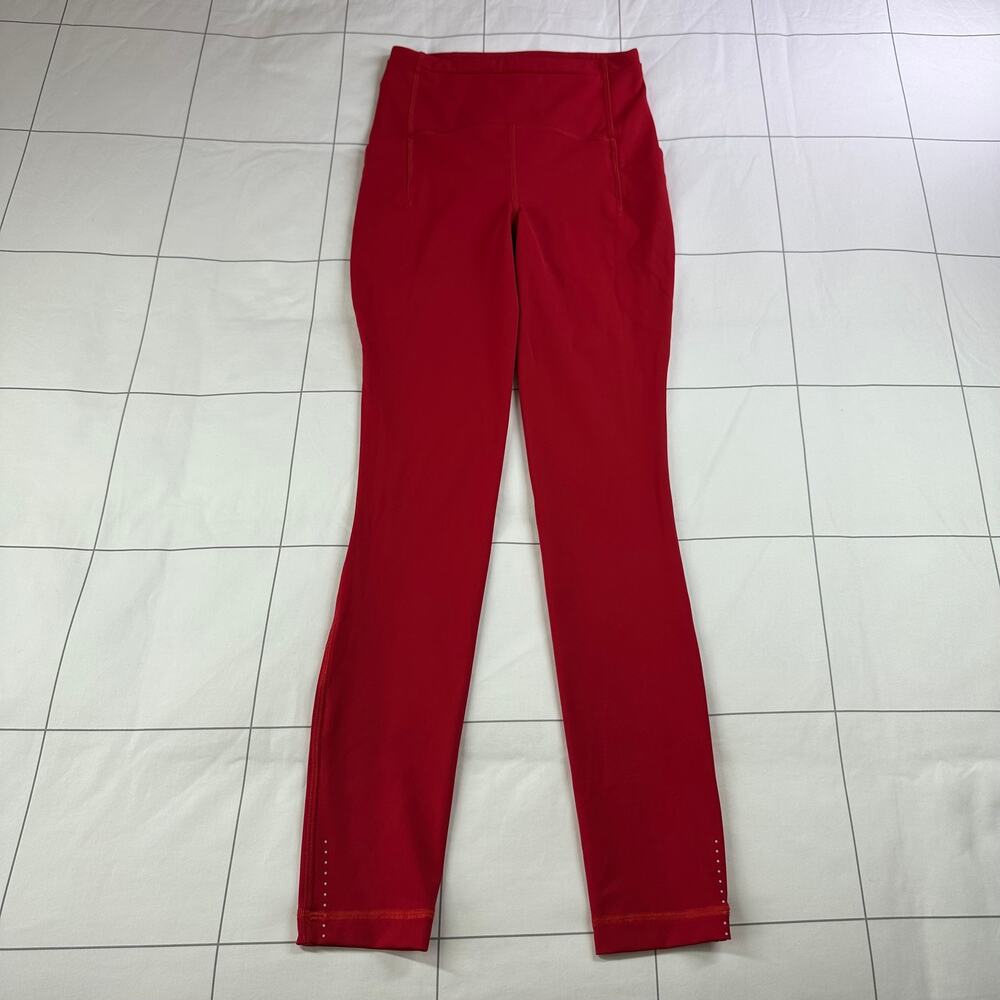 Lululemon Leggings Womens 2 Tall Hemmed Dark Red Swift Speed High Rise Run Gym
